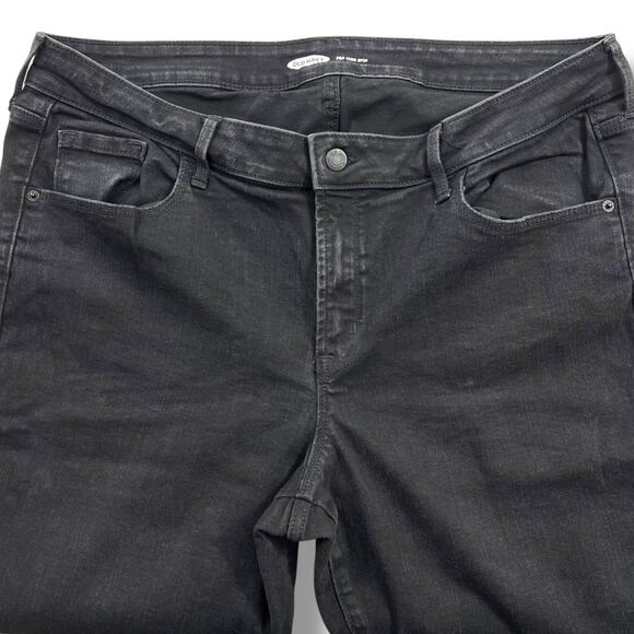 Old Navy Womens Pop Icon Skinny Denim Blue Jeans Black Size 16 - Picture 2 of 7